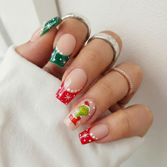 Press On Nails Christmas Collection - Grinch -