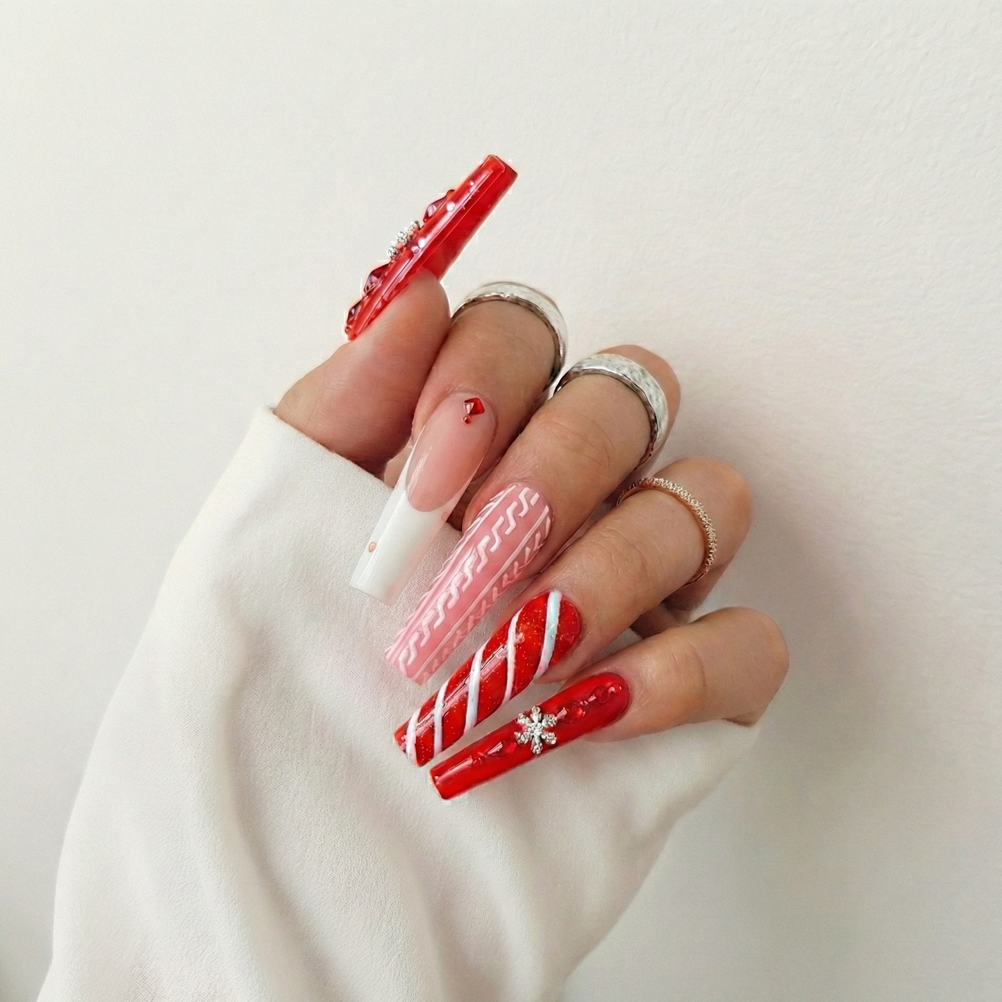 Press On Nails Christmas Collection - Red -
